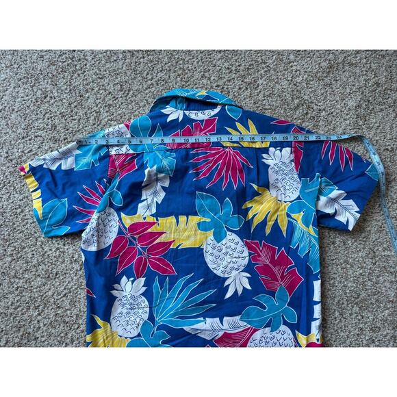 Vintage 80's, 90;s  Kai Nani Pineapple Hawaiian Shirt; size men's M, 100% cotton - Picture 4 of 10
